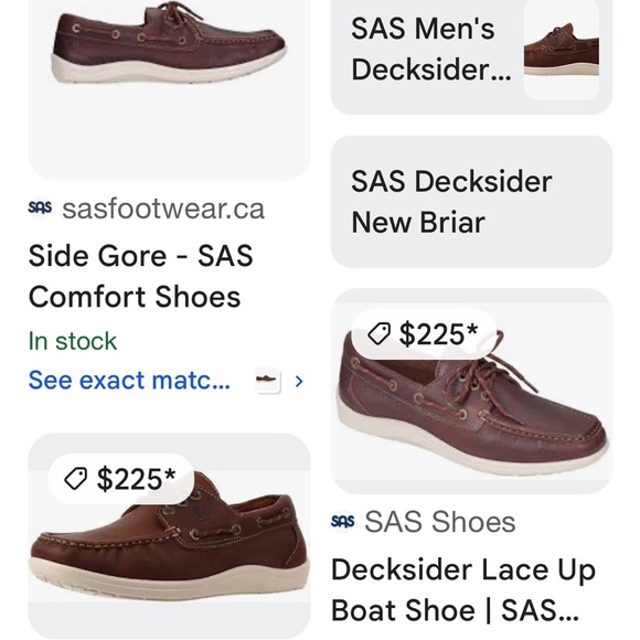 SAS Brown Boat Shoes with Leather Finish - Picture 3 of 9